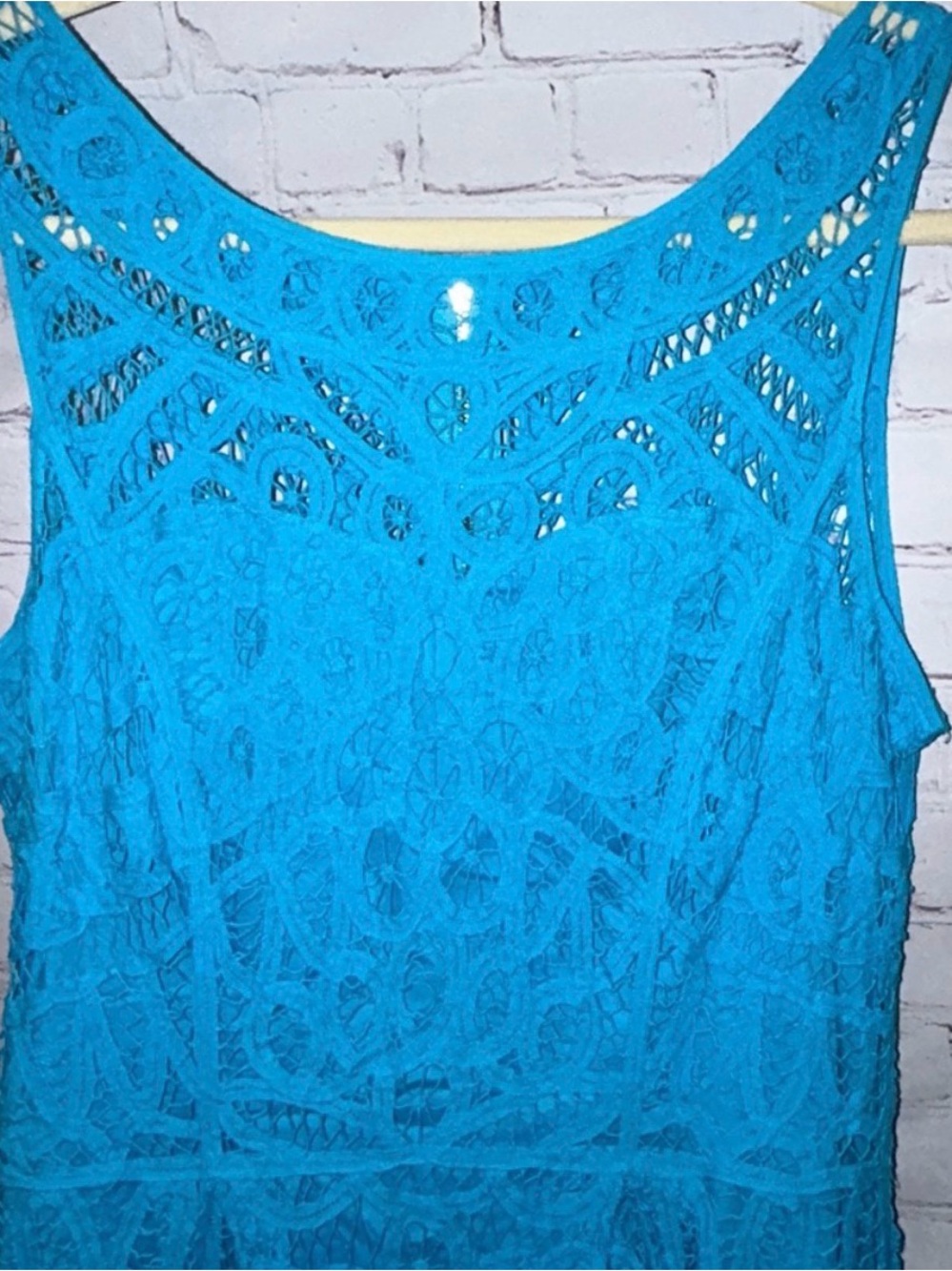 Lilly Pulitzer Blue Lace Sleeveless Fit & Flare Dress Size Medium - Picture 3 of 6